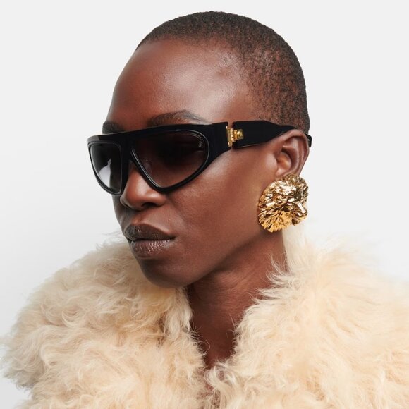 Balmain Women Sunglasses Black Grey Grad Wraparound B-ESCAPE BPS-143A-62 NEW - Picture 10 of 13